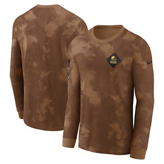 Men's Nike Brown Cleveland Browns 2023 Salute To Service Long Sleeve T-Shirt