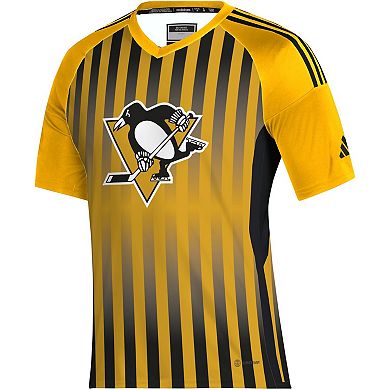 Men's adidas Gold Pittsburgh Penguins AEROREADY Raglan Soccer Top