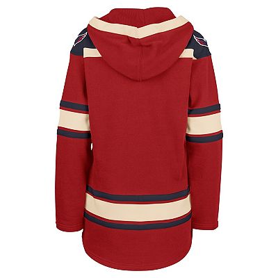 Women s 47 Red Washington Capitals Superior Lacer Pullover Hoodie