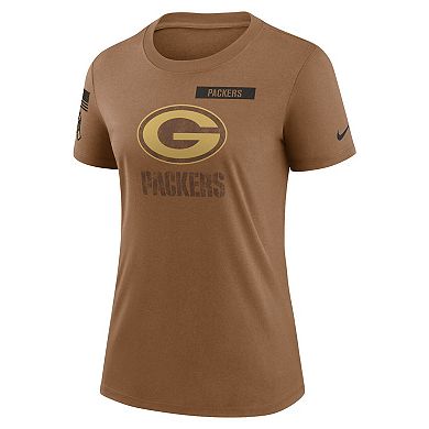 Women's Nike  Brown Green Bay Packers 2023 Salute to Service Legend Performance T-Shirt
