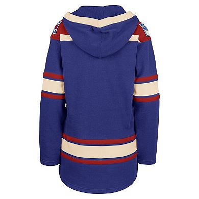 Women's '47 Blue New York Rangers Superior Lacer Pullover Hoodie
