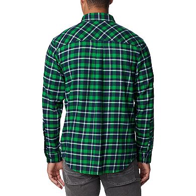 Columbia Green Notre Dame Fighting Irish Flare Gun Flannel Long Sleeve Shirt