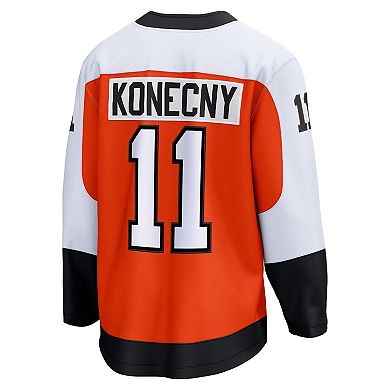 Men's Fanatics Branded Travis Konecny Burnt Orange Philadelphia Flyers Home Premier Breakaway Player Jersey