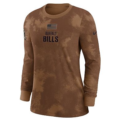 Women's Nike  Brown Buffalo Bills 2023 Salute to Service Long Sleeve T-Shirt