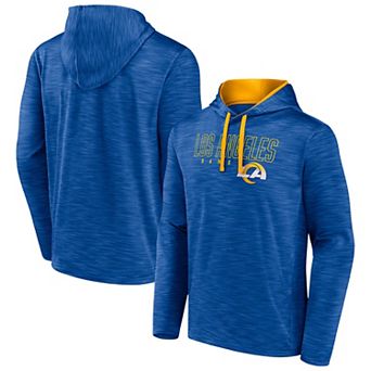 Men's Fanatics Branded Heather Royal Los Angeles Rams Hook and Ladder Pullover Hoodie