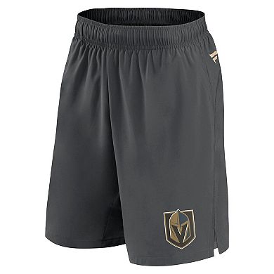 Men's Fanatics Branded Gray Vegas Golden Knights Authentic Pro Tech Shorts