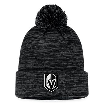 Men's Fanatics Branded Black Vegas Golden Knights Fundamental Cuffed Knit Hat with Pom