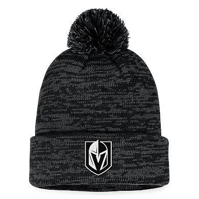 Men's Fanatics Branded Black Vegas Golden Knights Fundamental Cuffed Knit Hat with Pom
