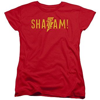 Shazam Movie Flat Logo Short Sleeve Women´s T-Shirt