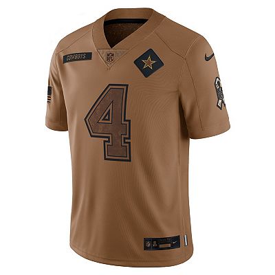 Men s Nike Dak Prescott Brown Dallas Cowboys 2023 Salute To Service Limited Jersey