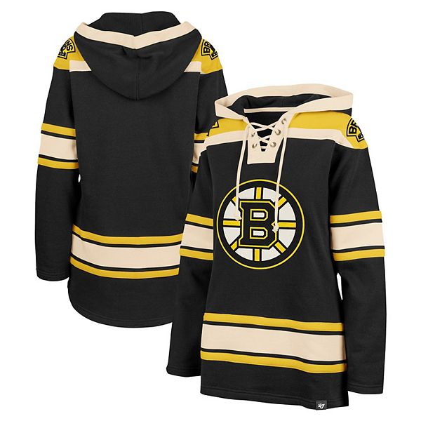 売れ筋商品|||４７ブランド カットソー トップス レディース Women's Black Boston Bruins Superior Lacer Pullover Hoodie Black Women's Boston Bruins '47 Black Superior Lacer Pullover Hoodie