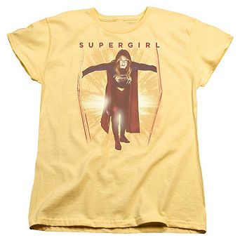 Supergirl Through The Door Short Sleeve Womens T-shirt
