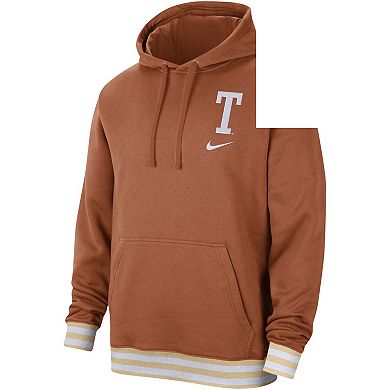 Men's Nike Texas Orange Texas Longhorns Campus Retro Fleece Pullover Hoodie