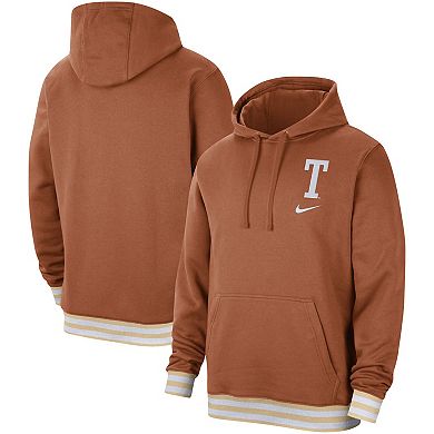 Men's Nike Texas Orange Texas Longhorns Campus Retro Fleece Pullover Hoodie