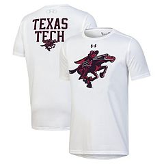 Women's Under Armour Red Texas Tech Red Raiders Gameday Mesh Performance  Raglan Hooded Long Sleeve T-Shirt