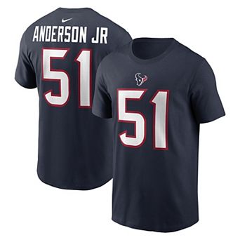 Men's Nike Will Anderson Jr. Navy Houston Texans 2023 NFL Draft First Round Pick Player Name & Number T-Shirt
