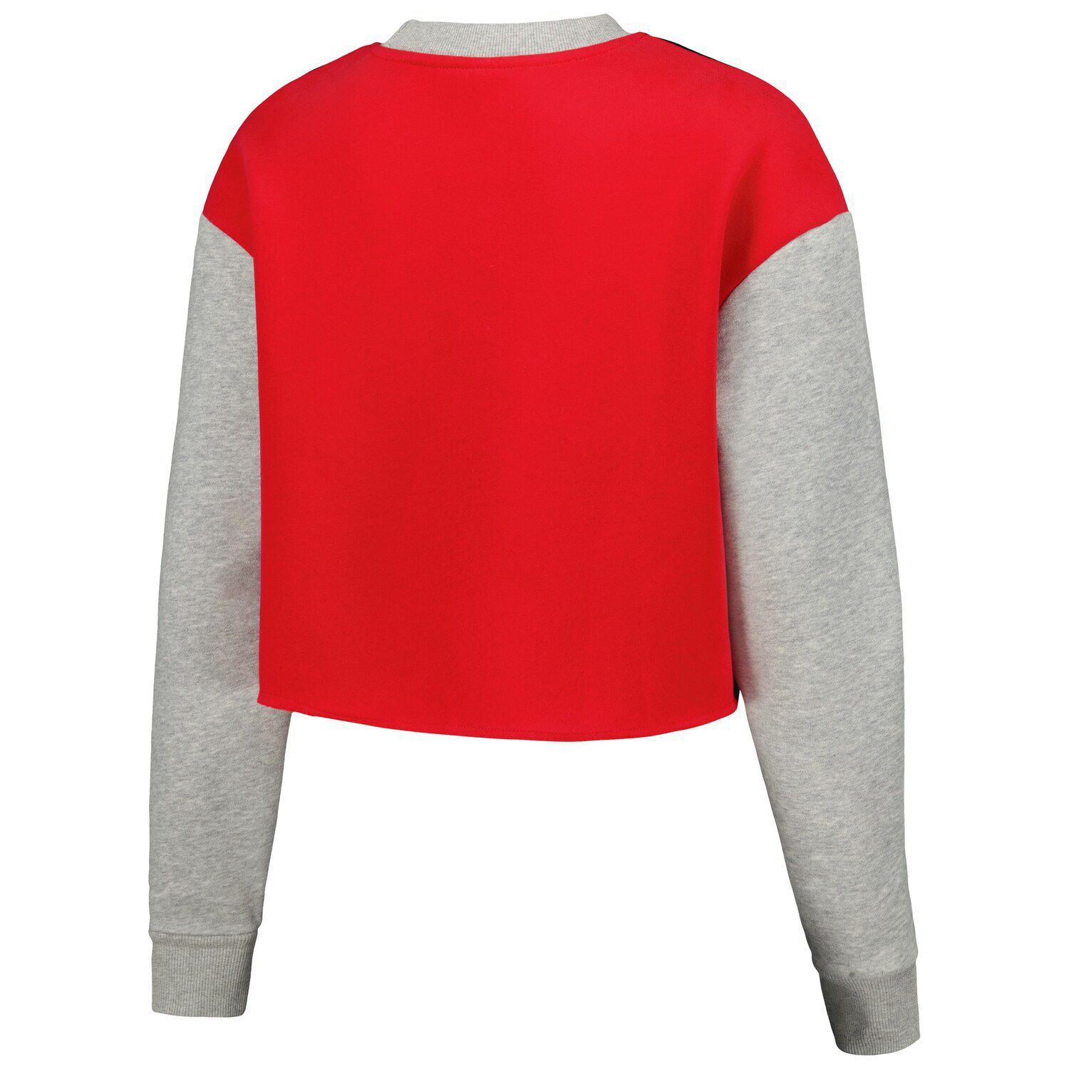 NCAA Ohio State Buckeyes Unisex Campus Crew Pullover Sweatshirt - Charcoal Grey Oversized Burnout Fleece