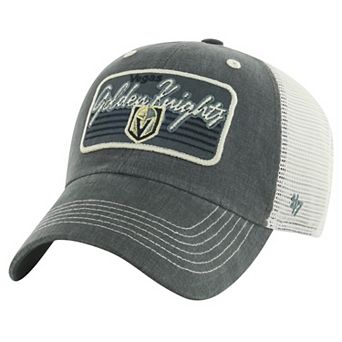 Men's '47 Charcoal Vegas Golden Knights Five Point Patch Clean Up Adjustable Hat