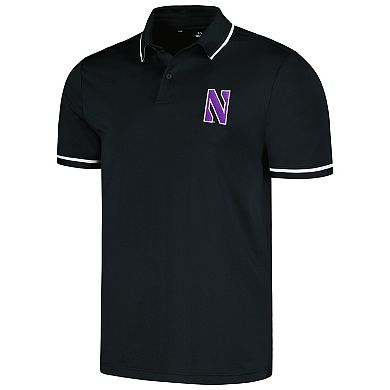 Men's Under Armour Black Northwestern Wildcats T2 Tipped Performance Polo