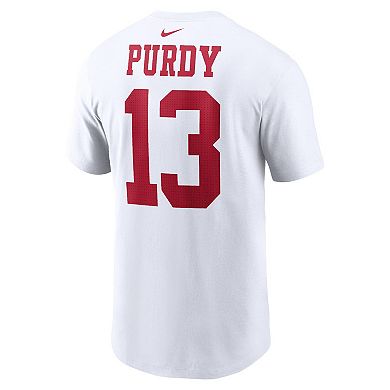 Men's Nike Brock Purdy White San Francisco 49ers Player Name & Number T-Shirt