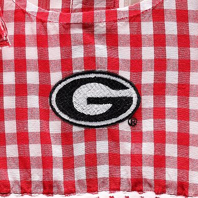 Girls Toddler Garb Red Georgia Bulldogs Teagan Gingham Sleeveless Dress