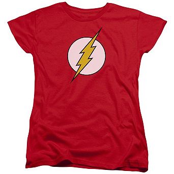 Dc Comics Flash Flash Logo Short Sleeve Womens T-shirt