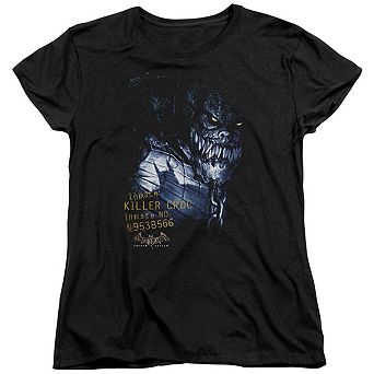 Batman Arkham Asylum Arkham Killer Croc Short Sleeve Womens T-shirt