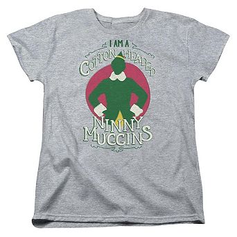 Elf Cotton Headed Short Sleeve Womens T-shirt