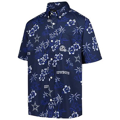 Youth Reyn Spooner Navy Dallas Cowboys Button-Down Short Sleeve Shirt
