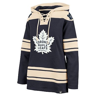 Women's '47 Navy Toronto Maple Leafs Superior Lacer Pullover Hoodie