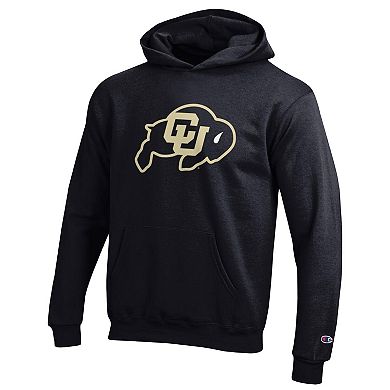 Youth Champion Black Colorado Buffaloes Powerblend Primary Logo Pullover Hoodie