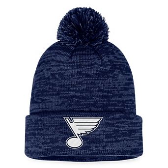 Men's Fanatics Branded Navy St. Louis Blues Fundamental Cuffed Knit Hat with Pom