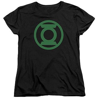 Green Lantern Green Emblem Short Sleeve Womens T-shirt