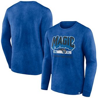 Men's Fanatics Branded Heather Royal Orlando Magic Front Court Press Snow Wash Long Sleeve T-Shirt