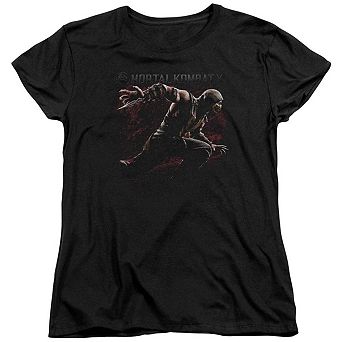 Mortal Kombat X Scorpion Lunge Short Sleeve Womens T-shirt