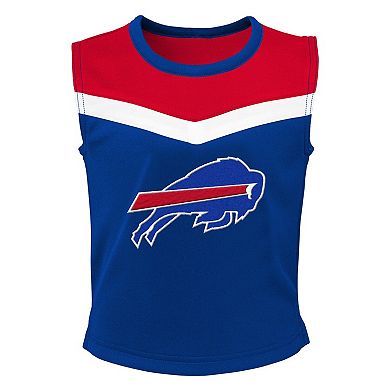 Girls Preschool Royal Buffalo Bills Spirit Cheerleader Two-Piece Set with Bloomers