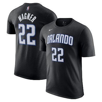 Men's Nike Franz Wagner Black Orlando Magic Icon 2022/23 Name & Number T-Shirt