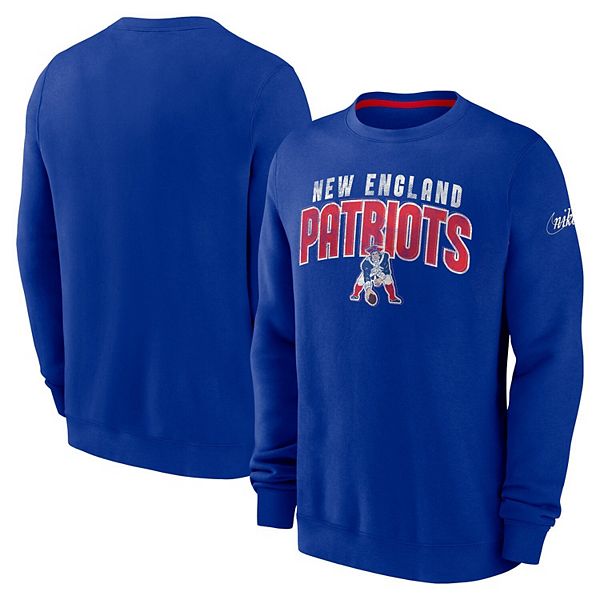 Men's Nike Royal New England Patriots Rewind Club Pullover Sweatshirt