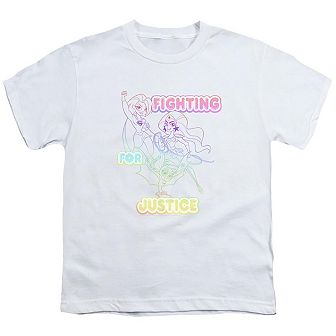 Dc Comics Superhero Girls Fighting For Justice Short Sleeve Youth T-shirt