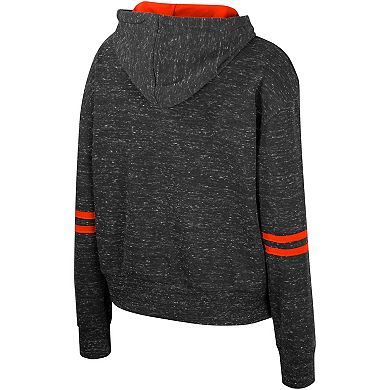 Women's Colosseum Charcoal Clemson Tigers Catherine Speckle Pullover Hoodie