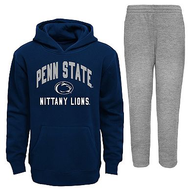 Toddler Navy/Gray Penn State Nittany Lions Play-By-Play Pullover Fleece Hoodie & Pants Set