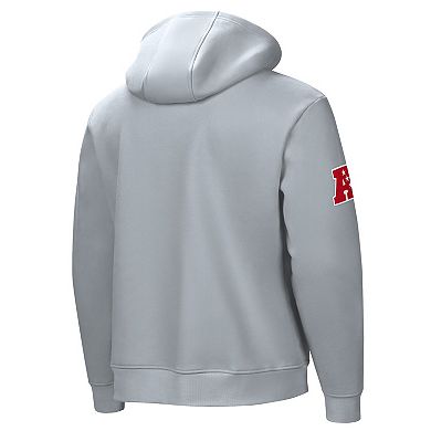 Men's Silver Las Vegas Raiders Linebacker Adaptive Pullover Hoodie