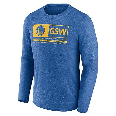 Men's Fanatics Branded Heather Royal Golden State Warriors Three-Point Play T-Shirt