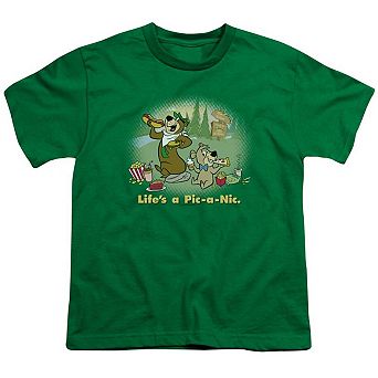 Yogi Bear Lifes A Pic A Nic Short Sleeve Youth T-shirt