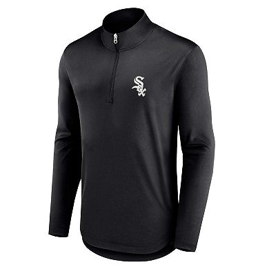 Men's Fanatics Branded Black Chicago White Sox Quarterback Quarter-Zip Top