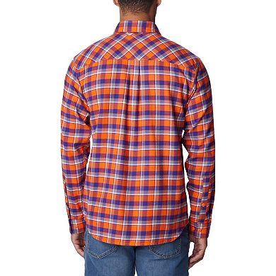 Columbia  Orange Clemson Tigers Flare Gun Flannel Long Sleeve Shirt