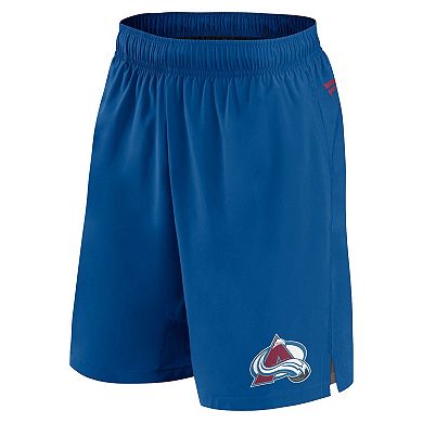 Men's Fanatics Branded Blue Colorado Avalanche Authentic Pro Tech Shorts