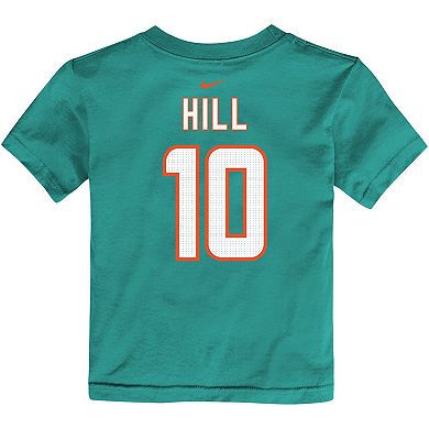 Toddler Nike Tyreek Hill Aqua Miami Dolphins Player Name & Number T-Shirt