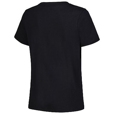 Women's The Wild Collective Black LAFC Satin Applique T-Shirt