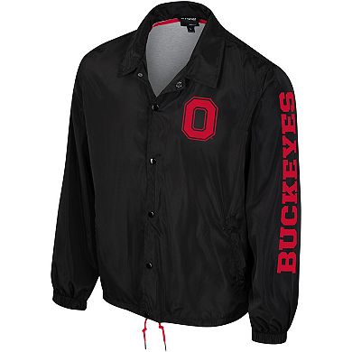 Women's The Wild Collective Black Ohio State Buckeyes 2023 Coaches Full-Snap Jacket